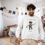 Gepersonaliseerd Cartoon Avatar Foto Overwinning Gebaar Verjaardag Squad T-shirt Sweatshirt met Tekst Grappig Feest Cadeau voor Familie Vriendin