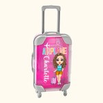 Personalised Cartoon Character Design Mini Trolley Luggage Storage Case with Name Travel Essentials Birthday Gift for Travel Lovers