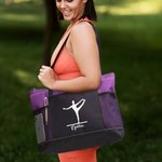 Sac fourre-tout de gymnastique rythmique personnalisé avec nom et poches en filet Cadeau pour les amateurs de gymnastique