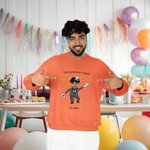 Gepersonaliseerd Cartoon Avatar Foto Overwinning Gebaar Verjaardag Squad T-shirt Sweatshirt met Tekst Grappig Feest Cadeau voor Familie Vriendin