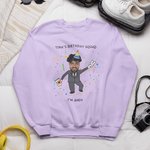 Gepersonaliseerd Cartoon Avatar Foto Overwinning Gebaar Verjaardag Squad T-shirt Sweatshirt met Tekst Grappig Feest Cadeau voor Familie Vriendin