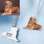 Gepersonaliseerde halsketting/sleutelhanger met foto van huisdier | Callie
