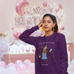 Gepersonaliseerd Cartoon Avatar Foto Overwinning Gebaar Verjaardag Squad T-shirt Sweatshirt met Tekst Grappig Feest Cadeau voor Familie Vriendin