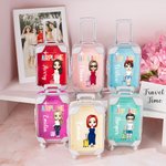 Personalised Cartoon Character Design Mini Trolley Luggage Storage Case with Name Travel Essentials Birthday Gift for Travel Lovers