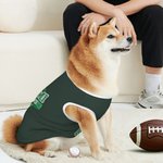 Personalizado Multicolor Glitter Fútbol Elemento 100% Algodón Mascota Jersey Chaleco con Nombre y Número Cumpleaños Cheer Accesorios Regalo para los a