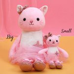 Personalisierte niedliche Hase Katze Maus Ballerina Plüschtier mit Glitter Name Geburtstag Geschenk für Ballerina Mädchen gefüllt