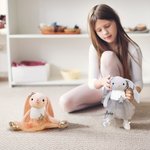 Personalisierte niedliche Hase Katze Maus Ballerina Plüschtier mit Glitter Name Geburtstag Geschenk für Ballerina Mädchen gefüllt