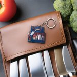 Personalised Chef Tool Bag Design Acrylic Keychain with Name Bag Charm Birthday Anniversary Gift for Chef Cooking Lover