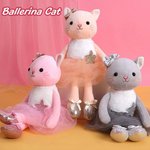 Personalisierte niedliche Hase Katze Maus Ballerina Plüschtier mit Glitter Name Geburtstag Geschenk für Ballerina Mädchen gefüllt