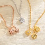 Personlig 1-10 Tredimensjonalt tredimensjonalt fødselsblomsterarmbånd Halskjede Bursdagsgave til mor bestemor