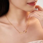 Collar Personalizado Infinito Flor de Nacimiento con Nombre Cumpleaños Aniversario para Mujer