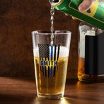 Bandiera americana personalizzata Thin Blue Line 16oz Beer Glass con nome Regalo di laurea e pensionamento per agenti di polizia