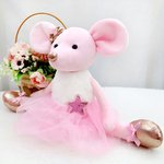 Personalisierte niedliche Hase Katze Maus Ballerina Plüschtier mit Glitter Name Geburtstag Geschenk für Ballerina Mädchen gefüllt