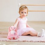 Personalisierte niedliche Hase Katze Maus Ballerina Plüschtier mit Glitter Name Geburtstag Geschenk für Ballerina Mädchen gefüllt