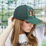 Personalizzato multicolore Carino 1-4 gatti Cappello da baseball regolabile con nomi Regalo di compleanno all'aperto per gli amanti degli animali dome