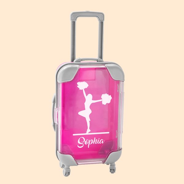 Spersonalizowane pudełko na prezent urodzinowy dla kobiet Lovely Cheerleading Silhouette Mini Travel Storage Box