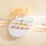 Personlig 1-10 Tredimensjonalt tredimensjonalt fødselsblomsterarmbånd Halskjede Bursdagsgave til mor bestemor