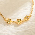 Personlig 1-10 Tredimensjonalt tredimensjonalt fødselsblomsterarmbånd Halskjede Bursdagsgave til mor bestemor