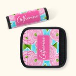Personalized Summer Vacation Element Luggage Handle Wrap Set of 2 Travel Accessories Birthday Gift for Travel Lovers