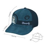 Personalizzato multicolore Carino 1-4 gatti Cappello da baseball regolabile con nomi Regalo di compleanno all'aperto per gli amanti degli animali dome
