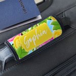 Personalized Summer Vacation Element Luggage Handle Wrap Set of 2 Travel Accessories Birthday Gift for Travel Lovers