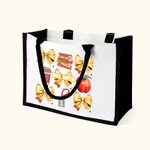 Personalized Coquette Bow Book Coffee Apple Large Canvas Tote Bag with Name Back to School Appreciation Gift for Teacher