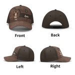 Personalizzato multicolore Carino 1-4 gatti Cappello da baseball regolabile con nomi Regalo di compleanno all'aperto per gli amanti degli animali dome