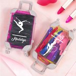 Personalisierte Gymnastik Silhouette Mini Gepäck Koffer Make-up Tools Süßigkeiten Party Gunst Box Geburtstag Reise Geschenk für Gymnastik-Liebhaber