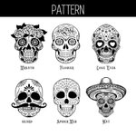 Personlig blommig sockerdödskalle LED-nattlampa med träbas Gothic heminredning Halloween Day of the Dead Present till familjen