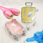 Personalisierte Gymnastik Silhouette Mini Gepäck Koffer Make-up Tools Süßigkeiten Party Gunst Box Geburtstag Reise Geschenk für Gymnastik-Liebhaber
