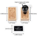 Personalized Vintage Ex Libris Floral Wooden Rubber Stamp with Engraved Text Gift for Book Lovers Librarians Bookworms