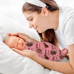 Personlig fotballhjelmdesign Unisex baby mottakende teppe Swaddle Hat Bow Headband Coming Home Outfit med navn Baby shower gave til nyfødte