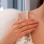 Anello personalizzato Minimalismo Croce di Preghiera con 1-6 pietre di nascita della famiglia e biglietto Gioielli religiosi Battesimo Regalo cristiano per la festa della mamma per le donne