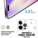 Personalisierte HURKLE-DURKLING Handyhülle mit Namen Haustieren Tough Case für iPhone Geburtstag Geschenk für Tierliebhaber