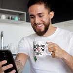 Gepersonaliseerde Geweldige Vader Portret Keramische Mok met Tekst Verjaardagscadeau voor Vader Opa