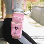 Personalized Rhythmic Silhouette Water Bottle Carrier Bag with Strap for 40oz Stanley Tumbler Accessories Birthday Gift for Women