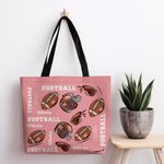 Personalised Football Sport Theme Large Capacity Tote Bag with Name and Number Team Birthday Gift for Football Lovers Players