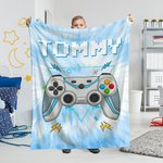 Henkilökohtainen monivärinen Tie Dye Gamepad pehmeä heittää huopa nimi syntymäpäivä Home Decor lahja pelin rakastaja
