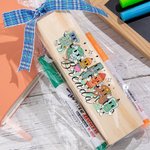 Personalisierte niedliche Schreibwaren Element Kreidetafel Radiergummi mit Namen und 2 Marker Lehrer Tag zurück zu Schule Geschenk für Lehrer
