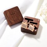 Personalizado Grabado Perro Gato Retrato Gemelos con Monograma Magnético Caja de Madera Boda Novio Memorial Gift for Men Pet Lovers
