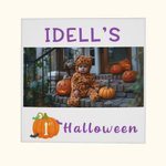 Personlig Baby's 1st Halloween Pumpkin Bat Inramad Canvasmålning med foto och namn Väggdekoration Holiday Party Present för nyfödd ny mamma pappa