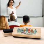 Personalisierte niedliche Schreibwaren Element Kreidetafel Radiergummi mit Namen und 2 Marker Lehrer Tag zurück zu Schule Geschenk für Lehrer
