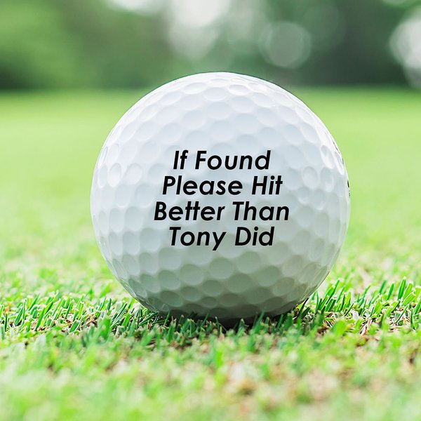 Gepersonaliseerde If Found Please Hit Better Than Name Golfbal Grappig Vaderdagcadeau voor mannen