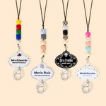 Personalized Teacher Name Bead Lanyard with Key Ring Back to School Appreciation Gift for Teacher