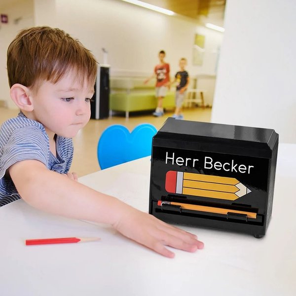 Personalisierter Namen-Pencil-Dispenser im Bleistift Notizbuch Kompositionsbuch Design Wertschätzung Lehrertag Geschenk für Lehrenden