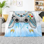 Henkilökohtainen monivärinen Tie Dye Gamepad pehmeä heittää huopa nimi syntymäpäivä Home Decor lahja pelin rakastaja