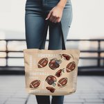 Personalised Football Sport Theme Large Capacity Tote Bag with Name and Number Team Birthday Gift for Football Lovers Players
