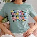 Personalised Cute Pencils Unisex T-Shirt Sweatshirt Hoodie with Name Back to School Appreciation Week Gift for Teacher