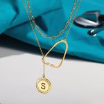 Estetoscopio Personalizado Cadena de Eslabones Mujeres Collar con Encanto Inicial Grabado Graduación Enfermera Semana Regalo para Enfermera Médico Personal