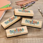 Personalisierte niedliche Schreibwaren Element Kreidetafel Radiergummi mit Namen und 2 Marker Lehrer Tag zurück zu Schule Geschenk für Lehrer
